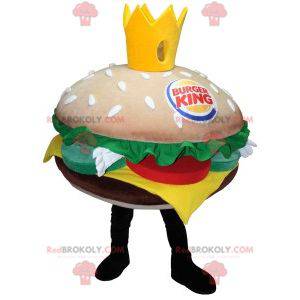 Mascotte van Burger King. Reusachtige hamburger mascotte -